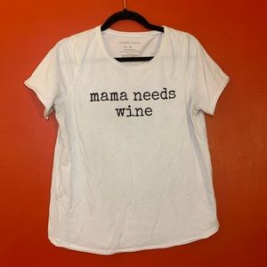 Mama needs wine graphic T-shirt